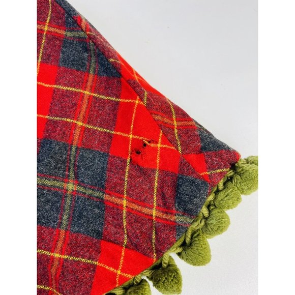 Vintage 1950s Buffalo Plaid Chenille Reversible Poncho Cape Coat - Picture 4 of 8